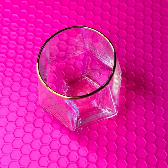 *lNWT 10oz iridescent tilted whiskey glass - Picture 3 of 8